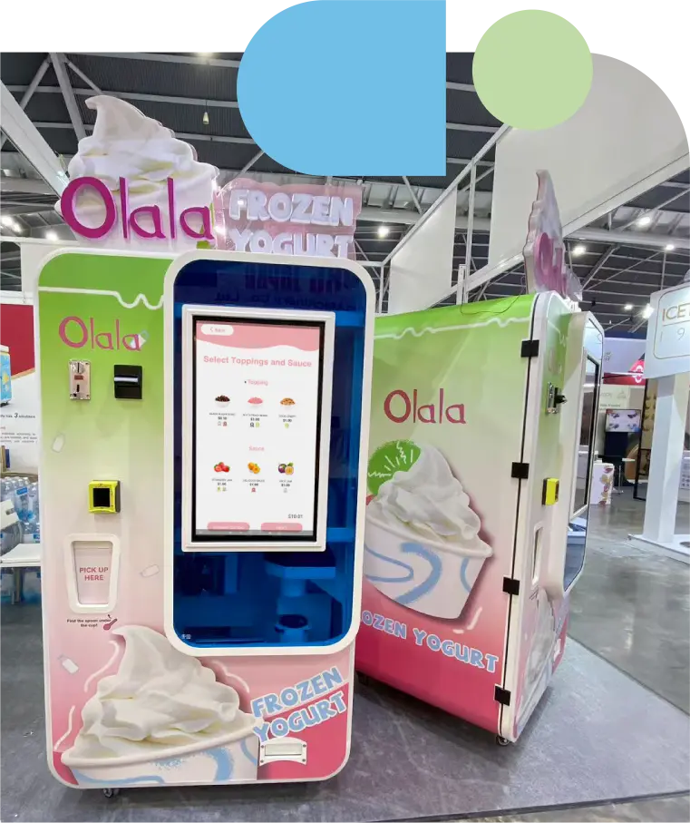 автомат для мороженого olala на выставке