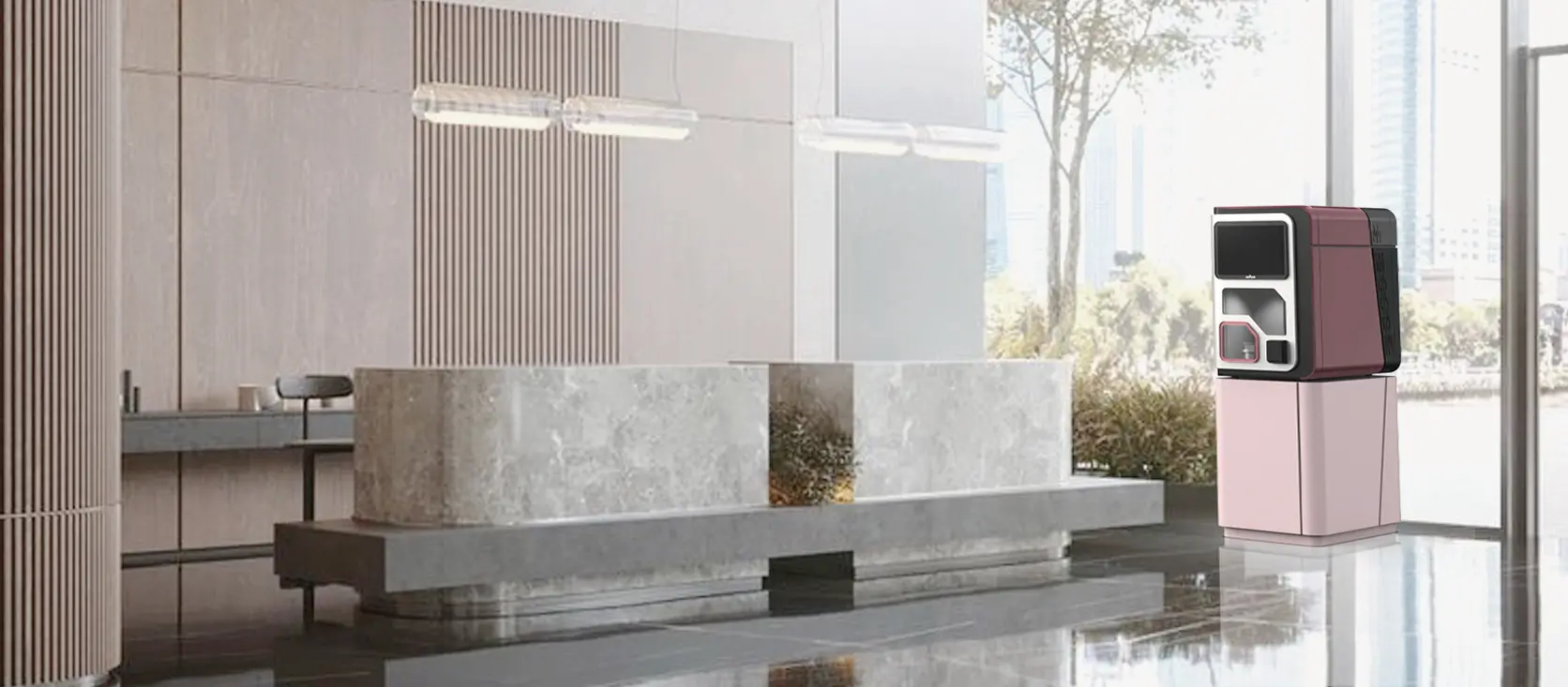 Desktop ice cream vending machines in shopping malls