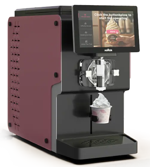 Semi-automatic ice cream machine