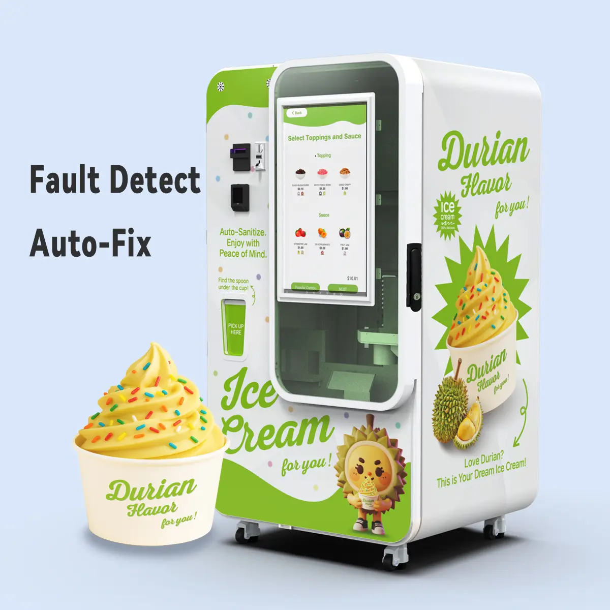 Ice Cream Machine Vending – Low Power 10-15kWh/Day: Marathon Freezing Tech & 24/7 Unmanned Run
