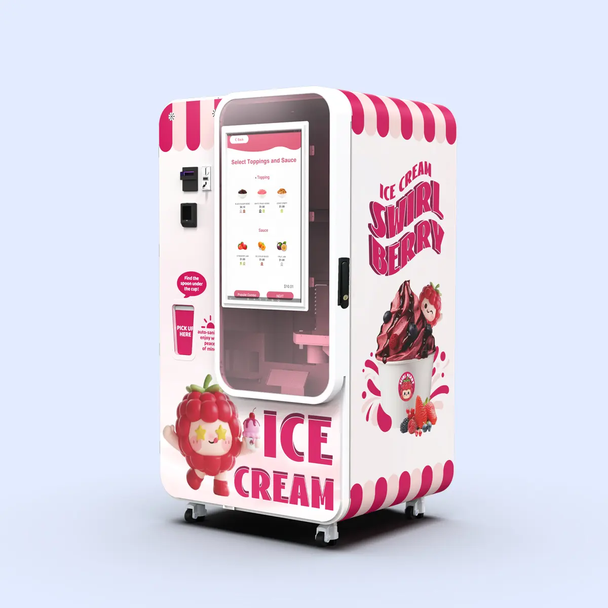 Huaxin Icecream Vending Machine | 15s Fresh-Made, 800 Cups Non-Stop, Smart Unmanned Retail