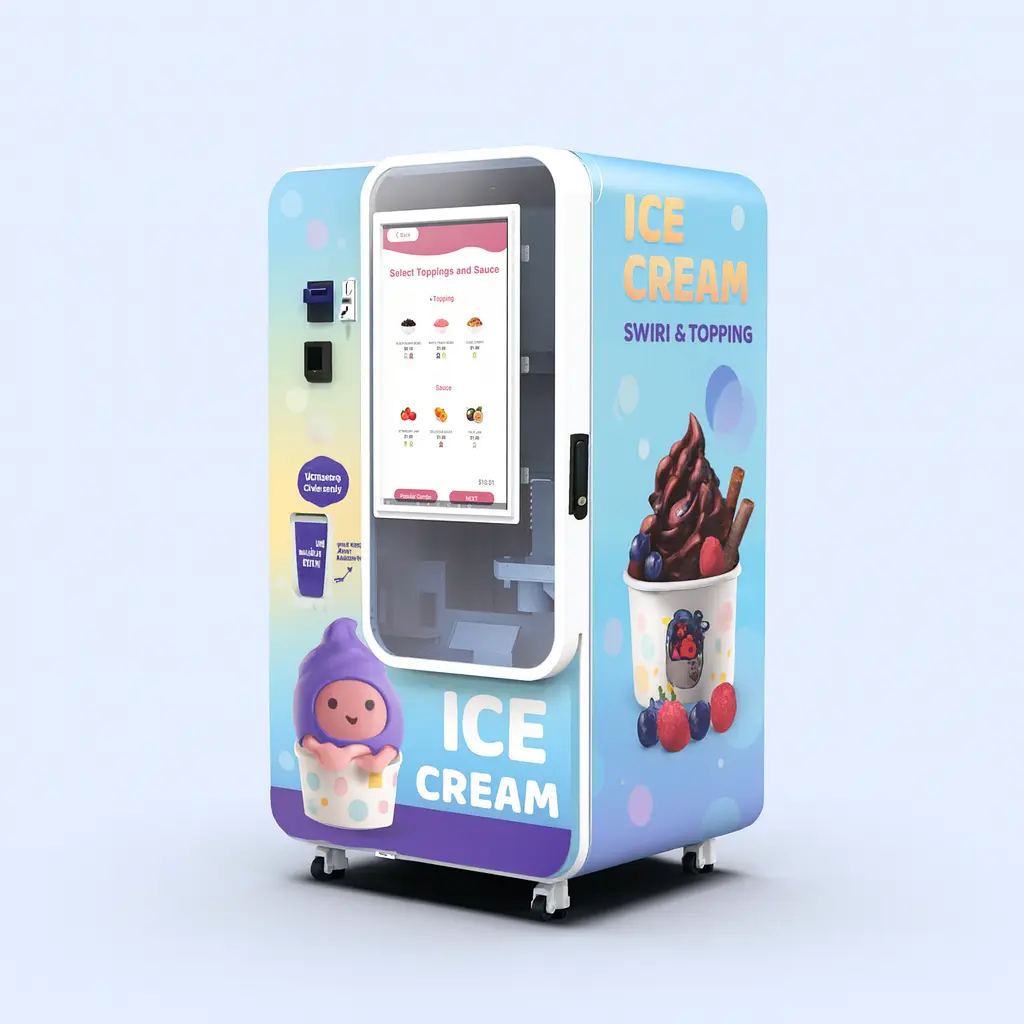 Front of ice cream machine