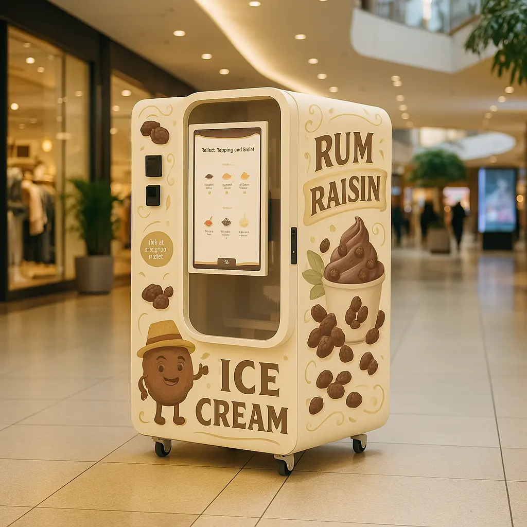 Front of ice cream machine